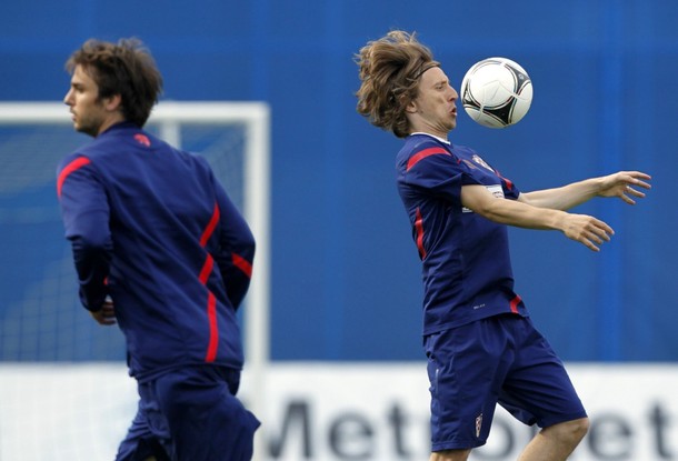 Лука Модрич готовится к Чемпионату Европы 2012 в составе сборной Хорватии