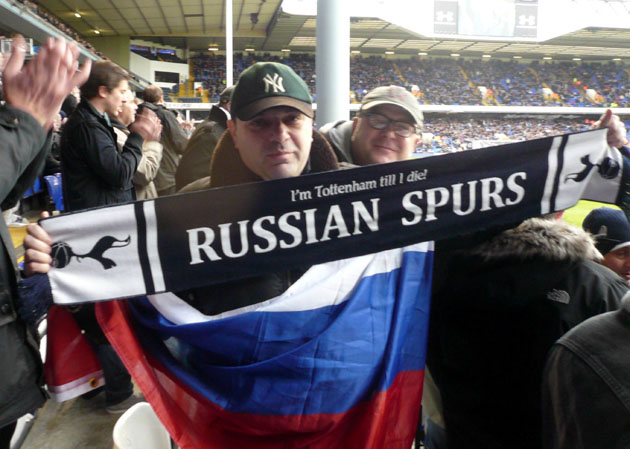 Russian Spurs на матче Тоттенхэм - Фулхэм (0:1) АПЛ 2012/13