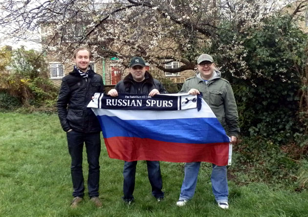 Russian Spurs на матче Тоттенхэм - Фулхэм (0:1) АПЛ 2012/13