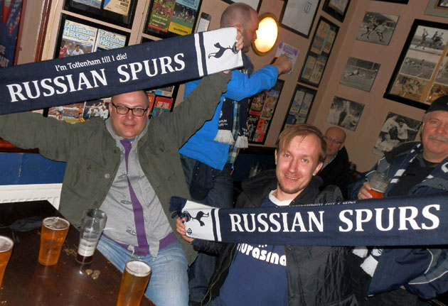 Russian Spurs на матче Тоттенхэм - Фулхэм (0:1) АПЛ 2012/13