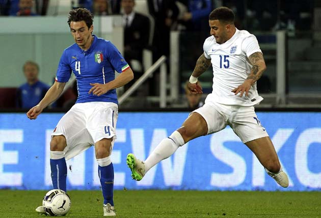 Кайл Уокер вышел на замену в перерыве матча Италия - Англия