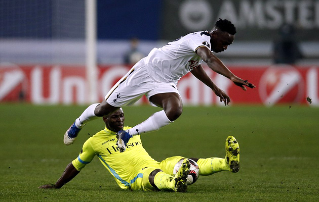 Виктор Ваньяма в матче Лиги Европы Гент - Тоттенхэм (1:0)